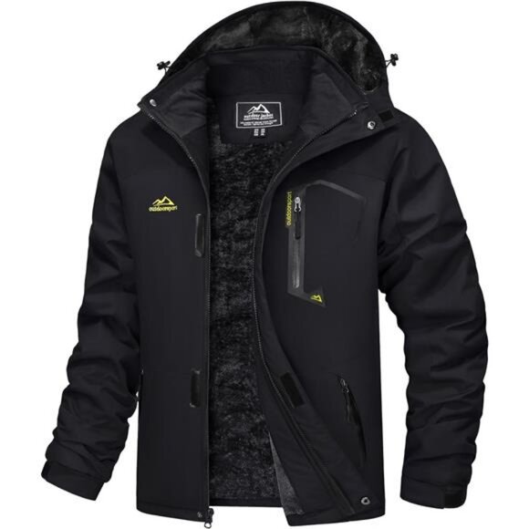 Men's Winter Coats Water Resistant Ski Snow Jacket Warm Fleece Jacket